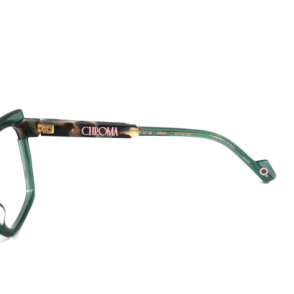 Etnia Barcelona Eyeglasses Frames CHROMA N39 GRHV Green Havana 52-13-140